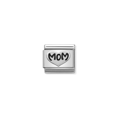 NOMINATION SILVERSHINE ENAMEL MOM LINK