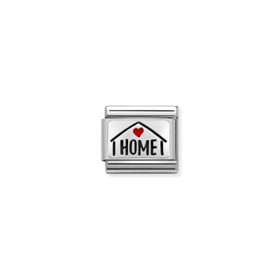 NOMINATION CLASSIC LINK HOME WITH HEART IN SILVER