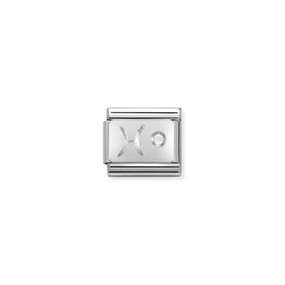 NOMINATION CLASSIC LINK PISCES IN SILVER AND STONE