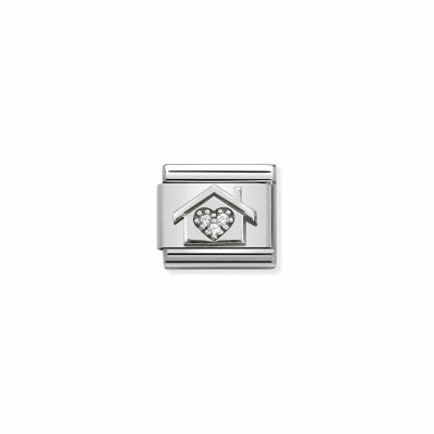 NOMINATION CLASSIC LINK HOME WITH HEART IN 925 SILVER