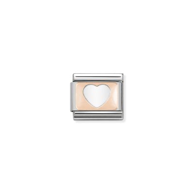 NOMINATION CLASSIC LINK ROSE GOLD HEART