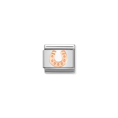 NOMINATION CLASSIC LINK, ROSE GOLD HORSESHOE