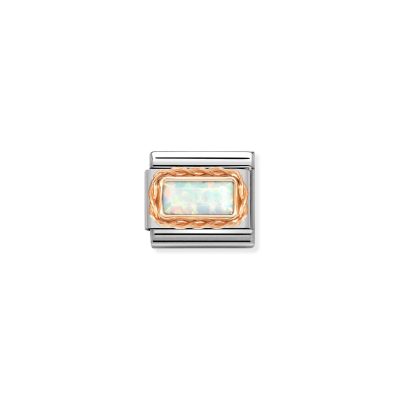 NOMINATION CLASSIC LINK, WHITE OPAL IN ROSE GOLD