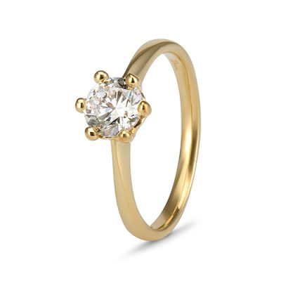 Diamond Ring Solitaire Yellow Gold