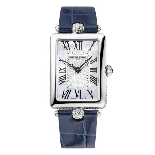 Frederique Constant Classic Art Deco Carree Leather Bracelet