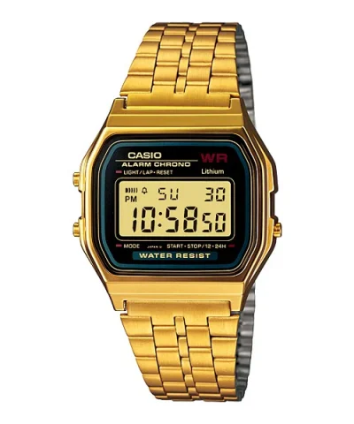 CASIO Retro GOLD BLACK DIGITAL