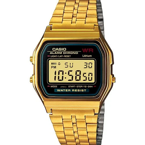 CASIO Retro GOLD BLACK DIGITAL